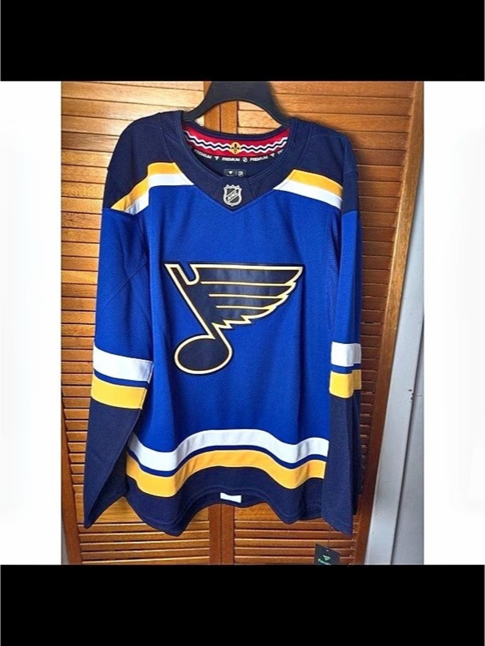 St Louis Blues Fanatics Premium Home Jersey Size 56 NWT